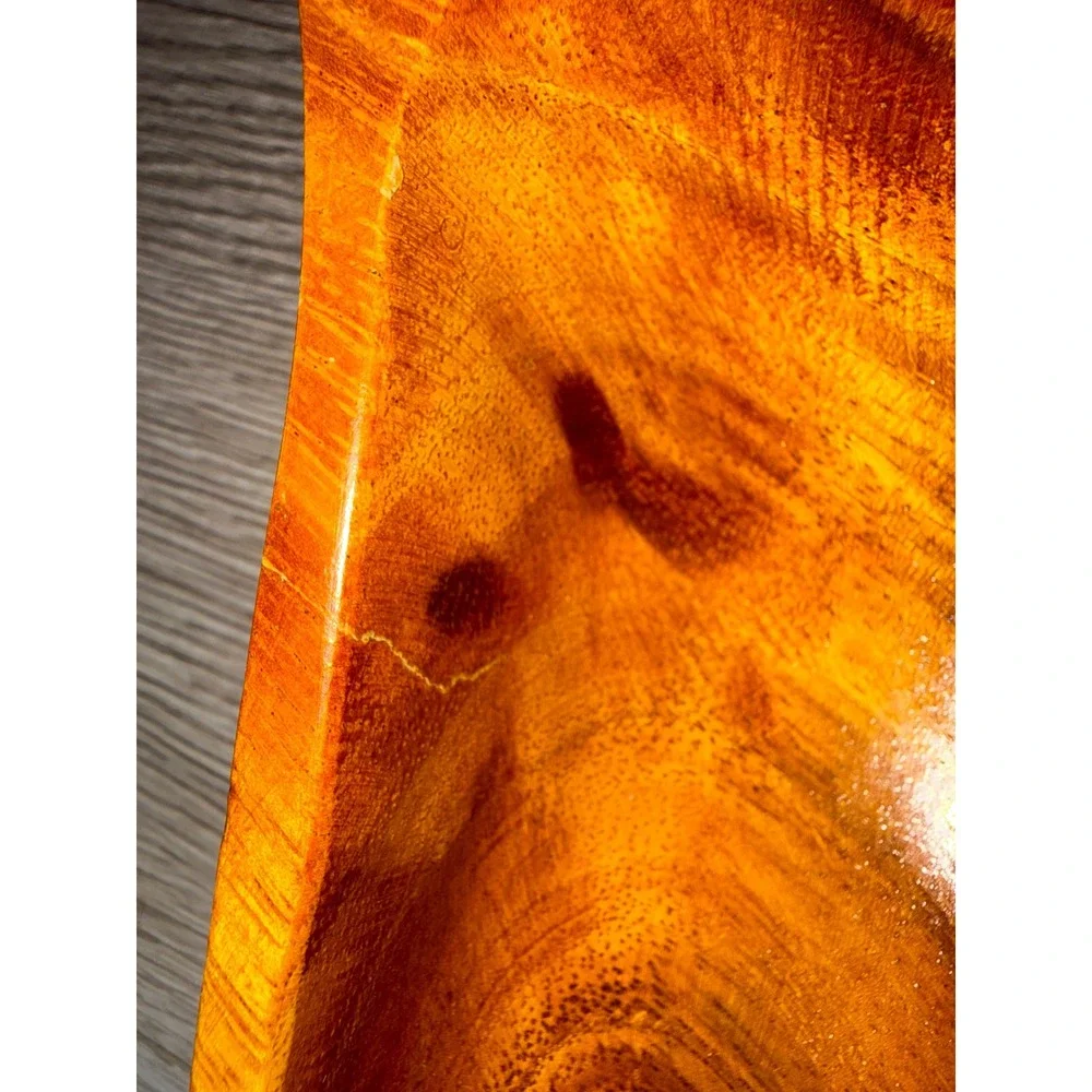Vintage Monkey Pod Acacia Wood 3 Section Serving Dish Island Import Co Hawaii